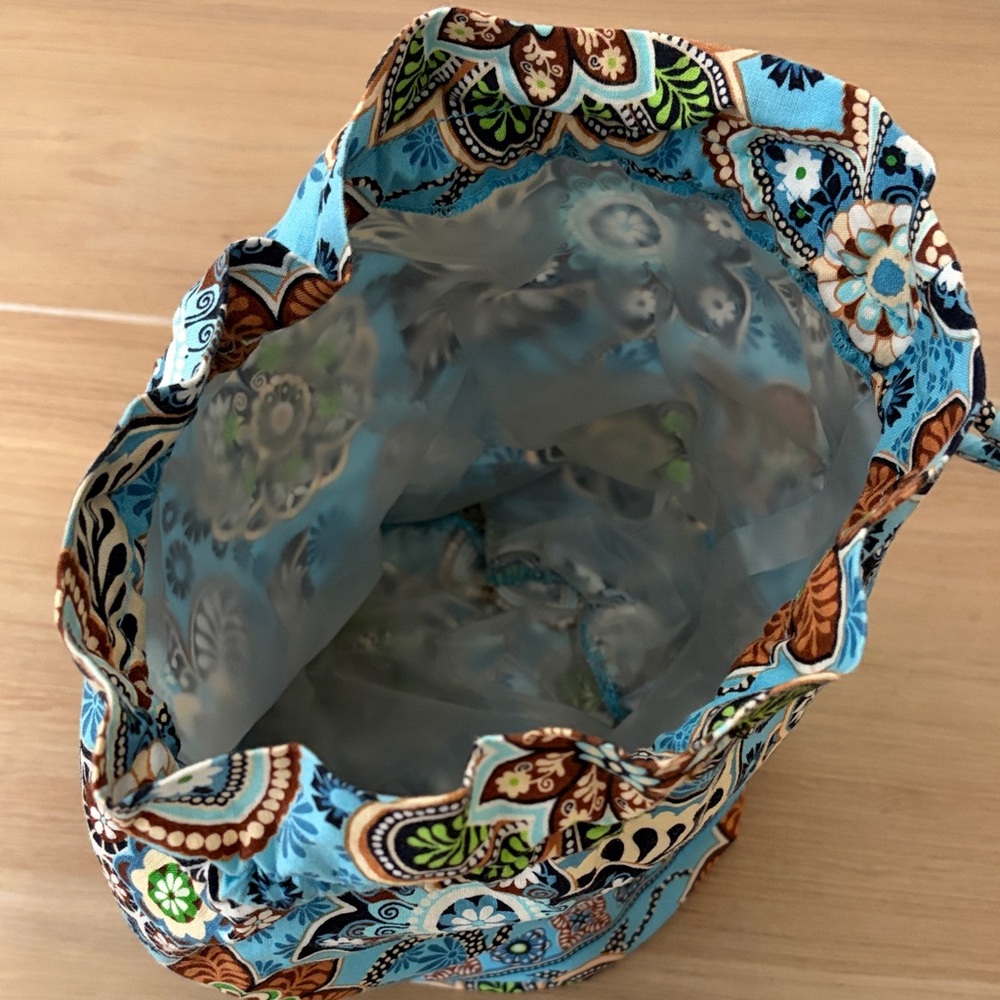 Vera Bradley Blue Floral Cosmetic Bags - Picture 2 of 3